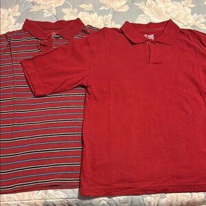 2 Red Boys Polo Shirts (Size L 10/12) - Children’s Place